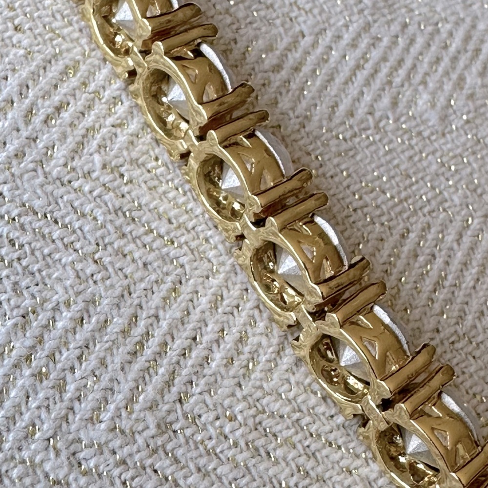 Opal Crystal Gold Tennis Impression Bracelet from Park Lane Jewelry - Picture 6 of 11